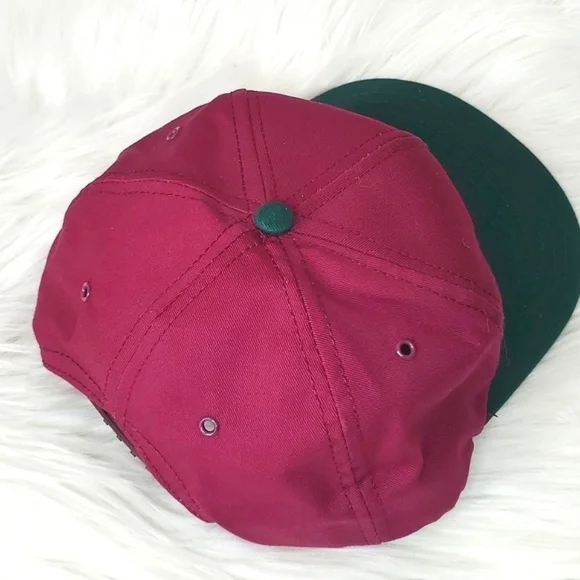 Vintage 90s Budweiser Bud Light Maroon Trucker Snapback Hat Cap Adjustable Strap - Picture 10 of 17